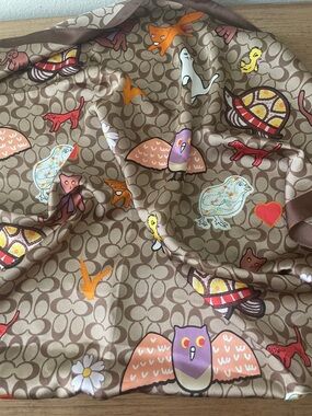 Monogram with various prints scarf/head wrap that feels silky